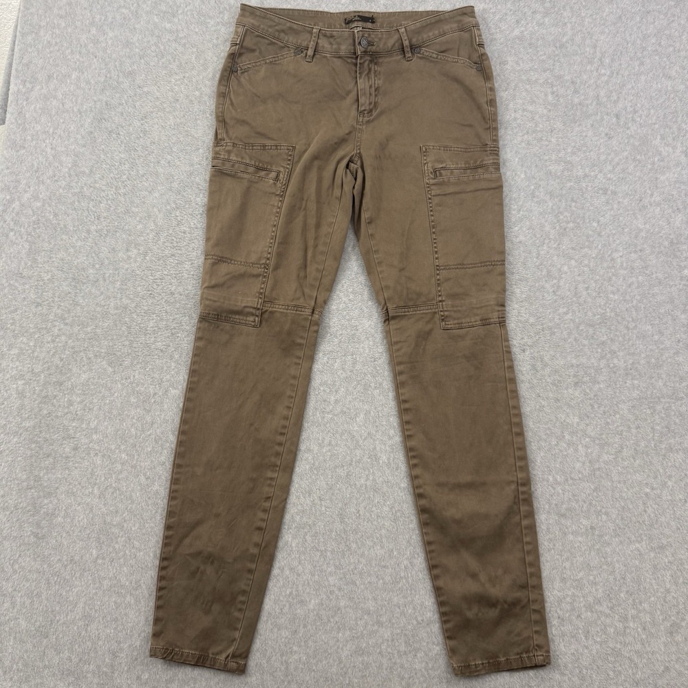 Prana Pants Women's 8 Brown Halle Skinny Cargo Organic Cotton W4LOUI316 33x32